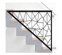 Staffa a balaustre per scale in ferro nero, per montaggio laterale su scala interna, divisorio, decorazione per casa da tè e hotel (80 x 80 cm)