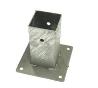 Staffa a bicchiere per palo quadro cm 12x12