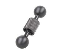 Staffa a doppia testa a sfera in alluminio Adattatore filettato da 1/4 di pollice Supporto per moto per Action Camera Telefono Installazione cruscotto Staffa a doppia testa a sfera
