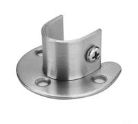 Staffa a flangia in acciaio inossidabile compatibile con le dimensioni standard dell'asta dell'armadio per un montaggio sicuro all'interno (19 mm x 2 pezzi)