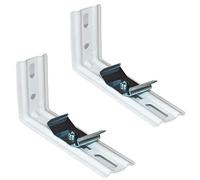 Staffa a L, 4 pezzi, lunghezza 10,2 cm, colore bianco per tende verticali con larghezza del binario di testa 38 mm