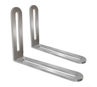 Staffa a L in acciaio inox per integrità strutturale ai giunti ad angolo retto in scrivania, mensola e armadio (A)