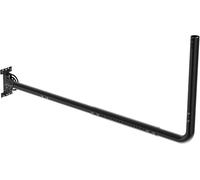 Staffa a muro per antenna a palo regolabile, con gomito a 90°, tubo di prolunga e dadi di fissaggio. Adatta per antenne TV esterne e amplificatori WiFi Starlink (nero)