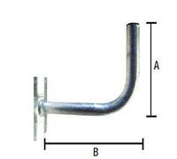 STAFFA A PARETE PER PARABOLA IN ACC. ZINCATO A CALDO LUNGA 260 MM TV 61601P
