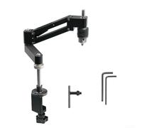 Staffa a sbalzo in lega di alluminio per trapano a mano, regolazione orizzontale verticale multi-angolo, lavorazione CNC con finitura anodizzata, mandrino da 1,5-10 mm