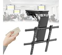 Staffa a soffitto motorizzata per la maggior parte dei televisori LCD/LED da 50"-90", supporto elettrico a soffitto con regolazione dell'angolazione da 0 a 85°, montaggio a tetto inclinato motorizzato