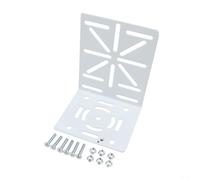 Staffa adattatore a 90 gradi in acciaio a forma di L per telecamere di sicurezza, supporto ausiliario con supporto a cerchio per un'installazione stabile su pareti pali angoli (A)