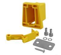 Staffa adattatore anteriore pieghevole per bicicletta Brompton, supporto stabile per supporto per borsa da trasporto, compatibile con biciclette pieghevoli Dahon e Mainstream, vetro PA66 (giallo)