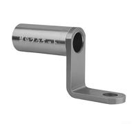 Staffa adattatore per manubrio moto per specchietto retrovisore compatibile con fari esterni porta cellulare e misuratore voltmetro (grigio)