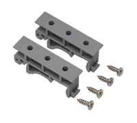 Staffa adattatore per montaggio su guida DIN PCB per guide C45 da 35 mm, clip di montaggio in plastica con 2 staffe e 4 viti per set, grigio/nero/verde (grigio)