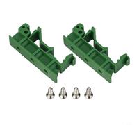Staffa adattatore per montaggio su guida DIN PCB per guide C45 da 35 mm, clip di montaggio in plastica con 2 staffe e 4 viti per set, grigio/nero/verde (verde)