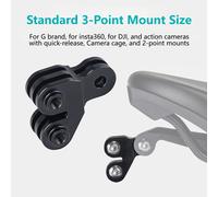 Staffa adattatore posteriore in lega di alluminio per action camera su bi