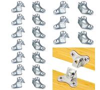 Staffa angolare a farfalla 10 pezzi Staffa a L in lega di zinco angolare rimovibile Supporto per elementi di fissaggio Armadi in legno Ripiani per mobili Senza viti Farfalla