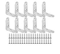 Staffa angolare a L in acciaio inossidabile con viti Giunto angolare a 90°(10Set-4x4cm)