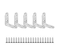 Staffa angolare a L in acciaio inossidabile con viti Giunto angolare a 90°(5Set-4x4cm)