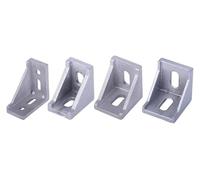 Staffa angolare con profilo in alluminio in lega di | Argento: rinforza i giunti ad angolo retto for porte, finestre, mobili(3060 2Pcs)