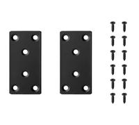 Staffa Angolare Dritta In Acciaio Inossidabile Da 2 Pezzi, Staffe Metalliche Con Foro Fisso For Elementi Di Fissaggio Mobili E Collegamento Pannelli Legno(Black L80mm)