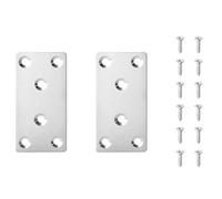 Staffa Angolare Dritta In Acciaio Inossidabile Da 2 Pezzi, Staffe Metalliche Con Foro Fisso For Elementi Di Fissaggio Mobili E Collegamento Pannelli Legno(Stainless L80mm)