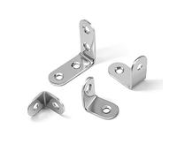 Staffa angolare for mobili, supporto angolare, 10 pezzi in acciaio inossidabile Codice angolare Armadio Armadio Triangolo Staffa fissa in laminato 90 ° Angolo retto a forma di L Lamiera ispessita(20x2