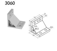 Staffa angolare per collegamento serie 2020/3030/4040 per profili in alluminio