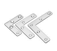 Staffa angolare piatta in acciaio inossidabile for impieghi gravosi, tipo L, for mensole da 50/60/80 mm, 1,97/2,36/3,15 pollici, 10 pezzi(60L(10pcs))