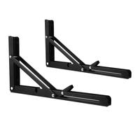 Staffa Angolare Pieghevole Triangolare Nera, Mensole da Parete Regolabili, 7916