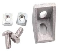 Staffa angolare profilata, Angolo in alluminio 2020, 1 set di staffe fissaggio for angoli in 20 x 17