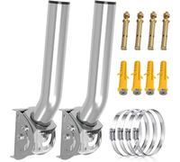Staffa antenna, 30 cm (altezza) - asta Φ3,5 pollici, palo antenna TV, adatta per antenne TV esterne, extender WiFi, punti di accesso, CPE (set da 2)