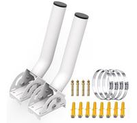 Staffa Antenna, Palo Antenna TV Esterno, 37 centimetri, Resistente al Vento e alla Pioggia, Supporto per Client Bridge CPE di Punto di Accesso Wireless, Confezione da 2