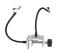 Staffa Ausiliaria per Saldatura Morsa Banco, Aiutando le Mani Terza Mano Clip Scrivania Regolabile a 2 Bracci - Base con Morsetto Tavolo per Riparazioni Elettroniche,