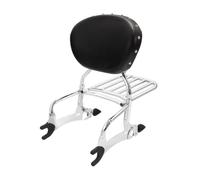 Staffa Borse Laterali Moto Per Indian Per Chieftain Per Limited Per Springfield Per Dark Horse Per Roadmaster Schienale Per Moto Sissy Bar Portapacchi(Black Chrome)