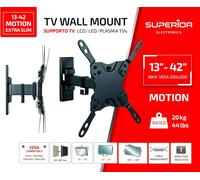 Staffa braccio supporto tv da 13" a 42" 20kg inclinabile ruota televisione led