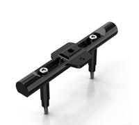 Staffa CNC per faro e riflettore, in acciaio inox, adatta per la maggior parte delle moto, telefono o casco, nero/argento (nero)