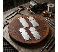 Staffa codice angolare in acciaio set 4 o 8 pezzi 49mm x 140mm giunto piatt