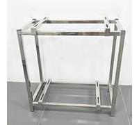 Staffa Condizionatore Esterno, Supporto Condizionatore Esterno, Supporto da Pavimento Regolabile per Condensatori da 9.000-18.000 BTU, Doppio Livello(80x45x80cm/31x18x31in)