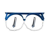 Staffa da parete for bombola in acciaio commerciale for ossigeno da 40 litri, azoto, argon e altro - Rack di stoccaggio sicuro con catena(2 Bottles - 65cm 4pcs)