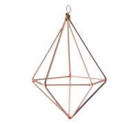 Staffa da parete geometrica in ferro per piante aeree e piccoli vasi, progettata per dettagli architettonici e messa a fuoco verde per interni (oro rosa)