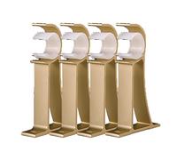 Staffa Da Parete Per Bastone Per Tende Doppio Supporto Per Bastone Per Tende Porta Bastone Per Tende 4 Pezzi Di Staffe Per Aste Per Tende per Guardaroba,Docce E Bastoni Per Tende Sulle Porte (Oro)