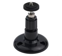 Staffa da parete regolabile a 360 gradi per supporti per telecamera da interni ed esterni con base fissa a vite per un'installazione sicura e stabile e angolo di visione completo (nero)
