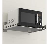 Staffa da parete resistente in acciaio inox per microonde, supporto per forno commerciale per riporre e organizzare la cucina, ottimizza lo spazio, design durevole ed elegante