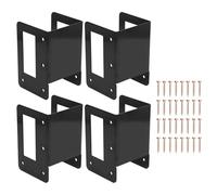 Staffa del rack di tronchi da 4 pezzi pre -perforato Supporto rastrelliere a legna regolabile per rack per esterno interno