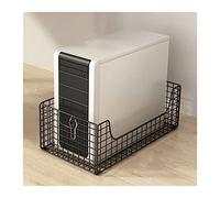 Staffa della CPU Supporto for PC Tower, supporto for CPU mobile, supporto for custodia for PC con ruote in rete metallica con ruote girevoli, rack multifunzionale for l'home office ( Color : Nero , Si