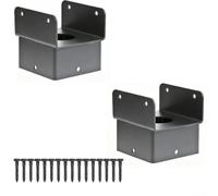 Staffa di collegamento per pali in legno 4x4, con fori preforati, sia per gli appassionati di fai da te che per i costruttori professionisti (1 pz)