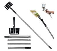 Staffa di copertura per vernice regolabile con asta estensibile da 119,4 cm, plastica e acciaio inossidabile, connettore girevole a 360° per una facile spruzzatura a soffitto e ad angolo, fai da te e