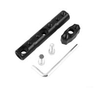 Staffa di espansione multifunzionale per manubrio moto con supporto faretto, supporto per telefono in ABS, accessorio di modifica per guida (nero)