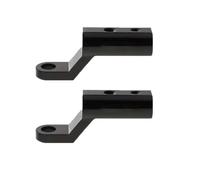 Staffa di estensione in alluminio compatibile con supporto for specchietto retrovisore for moto e scooter, compatibile con supporto for telefono con faretto di fissaggio, 1/2 pz.(2PCS-Black)