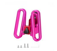 Staffa di estensione pieghevole per bici a forma di maiale per portapacchi anteriore, compatibile con borse da bici con struttura in lega di alluminio (rosso rosa)