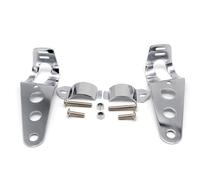 Staffa di Fari Copertura del supporto del faro per moto adatta per Yamaha R6 2000 R6 2008 R6 2007 Mt10 Yzf600r Thundercat Dragstar 400 X Max Raptor 660 Staffe Supporto Faretti(Silver)