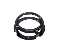 Staffa di Fari Staffa di montaggio universale per faro anteriore per moto, rotonda, da 5 3/4" (5,75 pollici), nera/argento, per montaggio motore. faro per lampadina(1PCS Black)