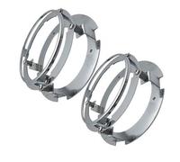 Staffa di Fari Staffa di montaggio universale per faro anteriore per moto, rotonda, da 5 3/4" (5,75 pollici), nera/argento, per montaggio motore. faro per lampadina(2PCS Silver)
